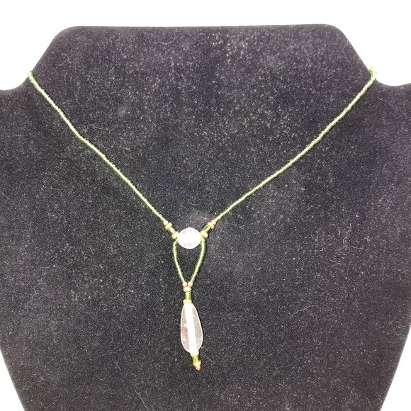 **Host Pick** 15 1/2" Green and Clear Beaded Necklace **Host Pick** - Picture 2 of 6